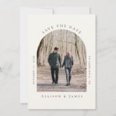 Save The Date Crème photo minime à cadre arc (Devant)