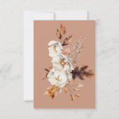 Save The Date Crème rouille rustique et Brown automne florale (Dos)