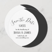 Save The Date Crescent sombre Lune Wicca Handfasting Enregistrer (Devant / Derrière)