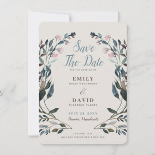 Save The Date Crest jardin Eggshell Mariage Enregistrer La D
