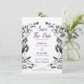 Save The Date Crest jardin | Mariage Rustique Kraft Enregistrer  (Debout devant)