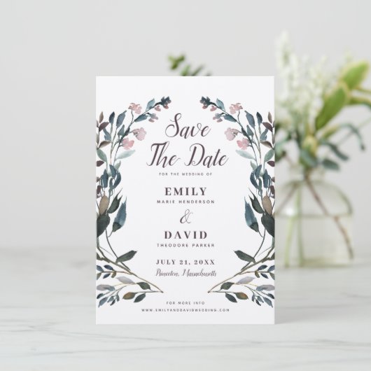Save The Date Crest jardin | Mariage Rustique Kraft Enregistrer  (Debout devant)