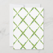 Save The Date Crête d'aquarelle de citrus, mariage chinoiserie (Dos)