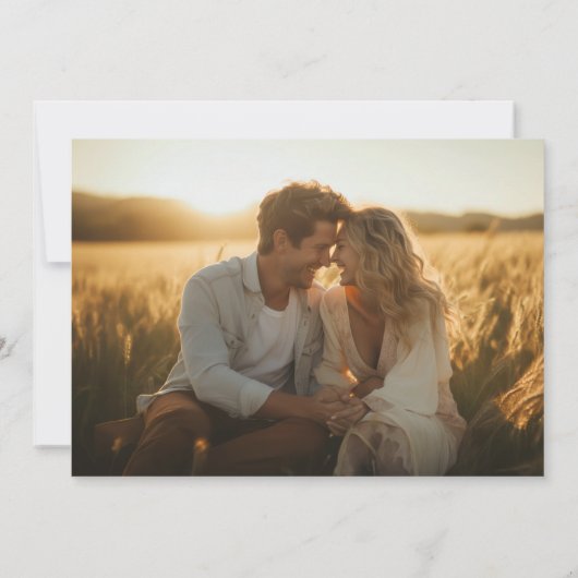 Save The Date Crête de monogramme classique photo or noir (Dos)