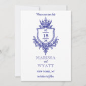 Save The Date Crête Royale avec Couronne Médiévale ou Fantastiqu (Devant)