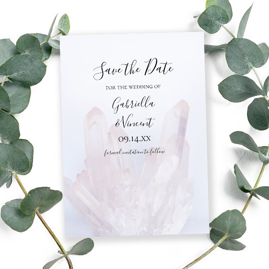 Save The Date Cristaux Lavande Légère Mariage Enregistrer la dat