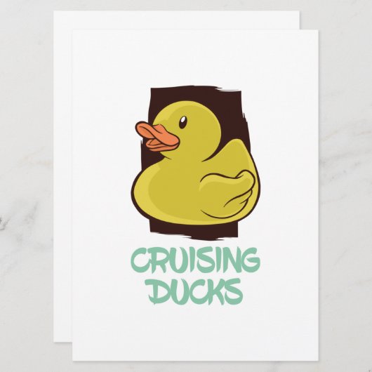 Save The Date Croisière Canards Voyage amusant (Devant / Derrière)