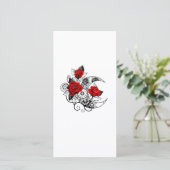 Save The Date Croissant mécanique avec roses rouges (Debout devant)