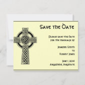 Save The Date Croix celtique Noir et ivoire mythique Enregistrer (Devant)