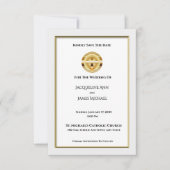 Save The Date Croix d'or et Mariage catholique de Chalice (Devant)