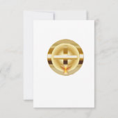 Save The Date Croix d'or et Mariage catholique de Chalice (Dos)