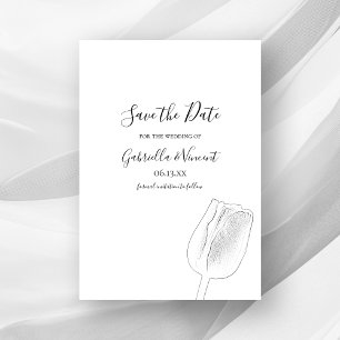 Save The Date Croquis de Tulip Mariage de printemps Enregistrer