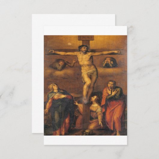 Save The Date Crucifixion - Michelangelo 1540 (Devant / Derrière)