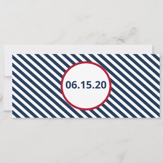 Save the Date Cruise Instapkaart Uitnodiging (Achterkant)