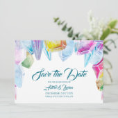Save The Date Crystal Witch Colorful Rainbow Gems Enregistrer La (Debout devant)
