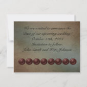 Save The Date Cuir (faux) et Grunge Turquoise (Dos)