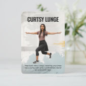 Save The Date Curtsy Lunge Fitness Card with Pink Backing (Debout devant)