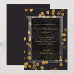Save The Date *CUSTOM_Black Gold Confetti Célébration de fête