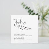 SAVE THE DATE custom design voor Jackson & Karina Kaart (Staand voorkant)