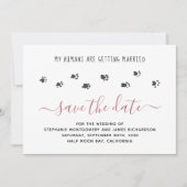 Save The Date Custom My Humains Getting Married Pet Photo Mariag (Devant)