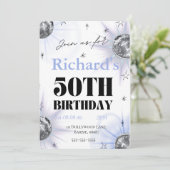 Save The Date custom personalized photo 50th  birthday (Debout devant)
