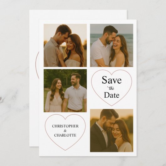 Save The Date Custom Photo (Devant / Derrière)