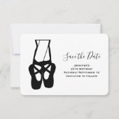 Save The Date Cute Ballet Dancer Jambes & Chaussons (Devant)