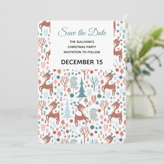 Save The Date Cute Deer (Debout devant)