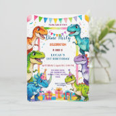 Save The Date Cute DIno Baby Dinosaures 1er fête d'anniversaire (Debout devant)