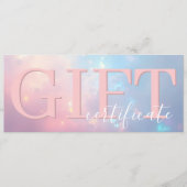 Save The Date Cute Elegant Opal Pink Pastel Gift Certificate (Devant)