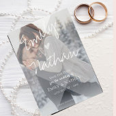 Save The Date Cute Faux Vellum Effet Coeur 2 Mariage photo