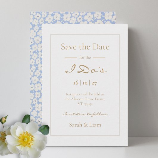 Save The Date Cute Floral Daisy Motif Mariage Enregistrer La Dat