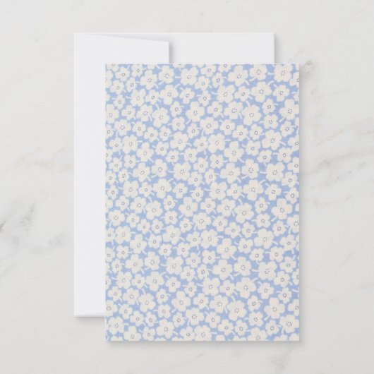 Save The Date Cute Floral Daisy Motif Mariage Enregistrer La Dat (Dos)