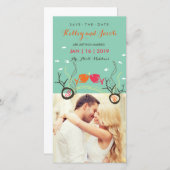 Save The Date Cute Kissing Poissons Et Coraux Photo Sous L'Eau (Devant / Derrière)