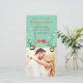 Save The Date Cute Kissing Poissons Et Coraux Photo Sous L'Eau (Debout devant)