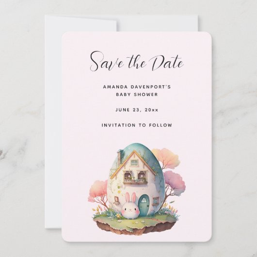 Save The Date Cute Lapin Lapin Japonais Style Kawaii (Devant)