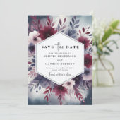 Save The Date Cute Mariage Bourgogne (Debout devant)