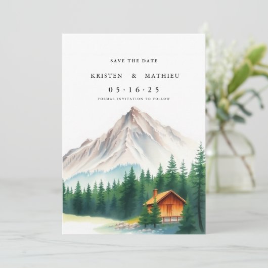 Save The Date Cute Mountain en ligne (Debout devant)