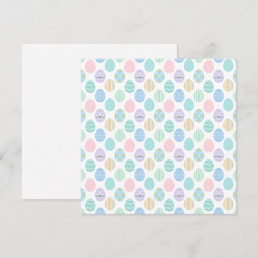 Save The Date Cute Pastel Easter Eggs Pattern  (Devant / Derrière)