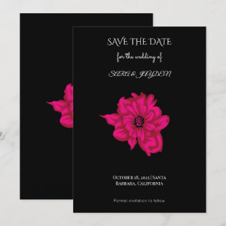 Save The Date Cute Pink Flower Clipart – Pop Art Floral Design