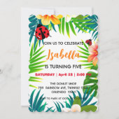 Save The Date Cute red Polka dot Ladybug summer jungle Birthday (Devant)