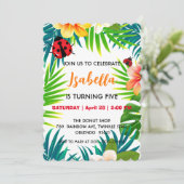 Save The Date Cute red Polka dot Ladybug summer jungle Birthday (Debout devant)