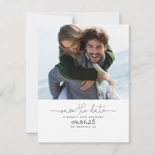 Save The Date Cute Simple et élégant Enregistrer la photo Date