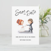 Save The Date Cute Unique Couple Dancing Romantique Mariage (Debout devant)