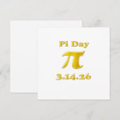 Save The Date Cutie 3.14 Pi Day (Devant / Derrière)