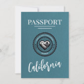 Save The Date Cyan California Passport Enregistrer La Date (Devant)
