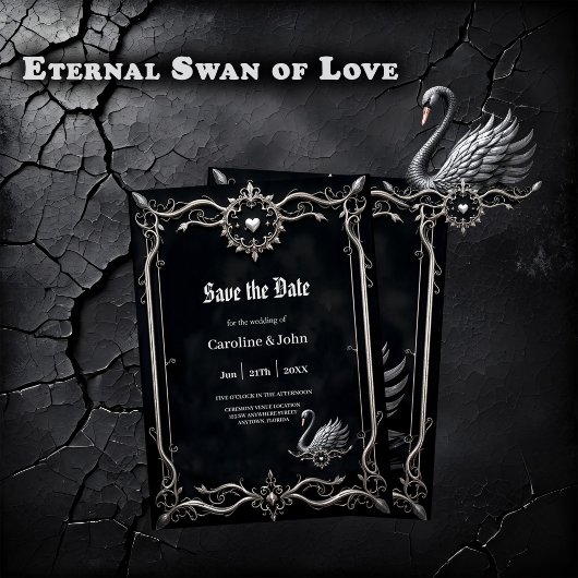 Save The Date Cygne Éternel de l'Amour, Forever Commence Ici.