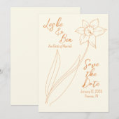 Save The Date Daffodil Enregistrer la date (Devant / Derrière)