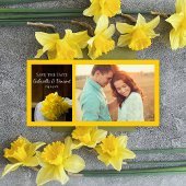 Save The Date Daffodils rustiques Grange Mariage en bois Enregis