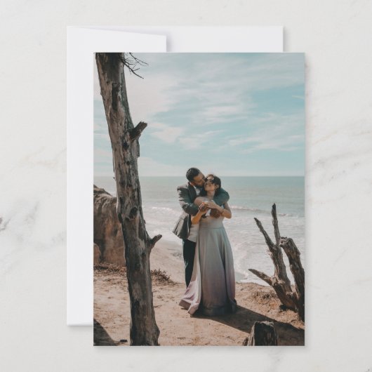 Save The Date Dahlia Bouquet de Fleurs d'Automne Enregistrer la (Dos)